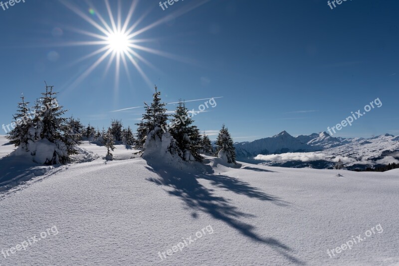 Snow Winter Panorama Snow Landscape Wintry