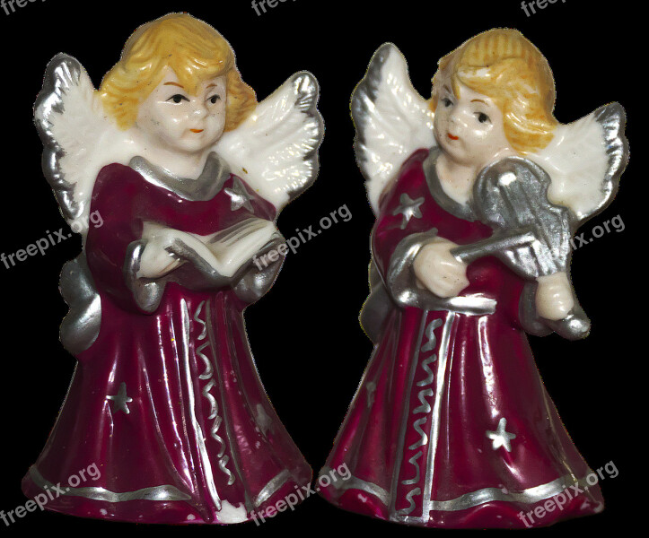 Angel Violin Book Wing Ceramic