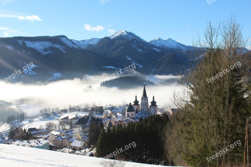 Snow Winter Mountain Nature Panorama