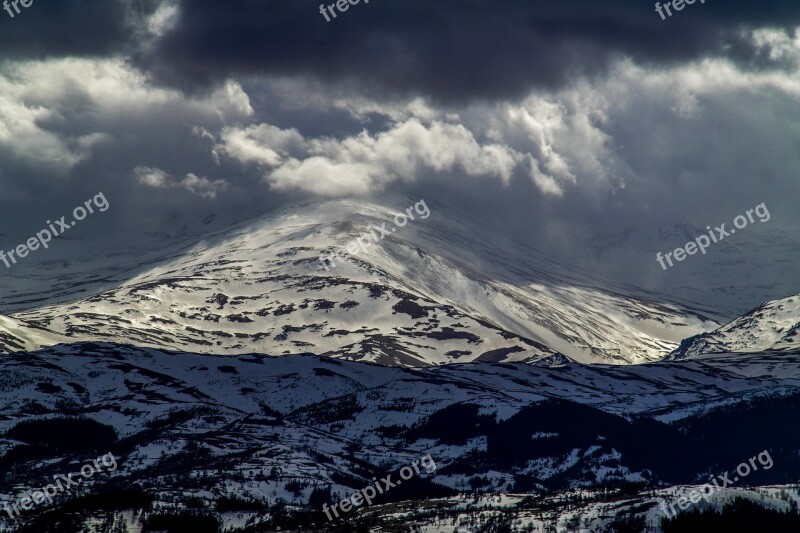 Snow Panoramic Mountain Ice Nature