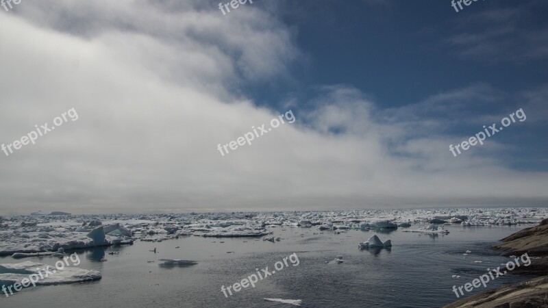 Drift Ice Iceberg Coast Frozen Sea