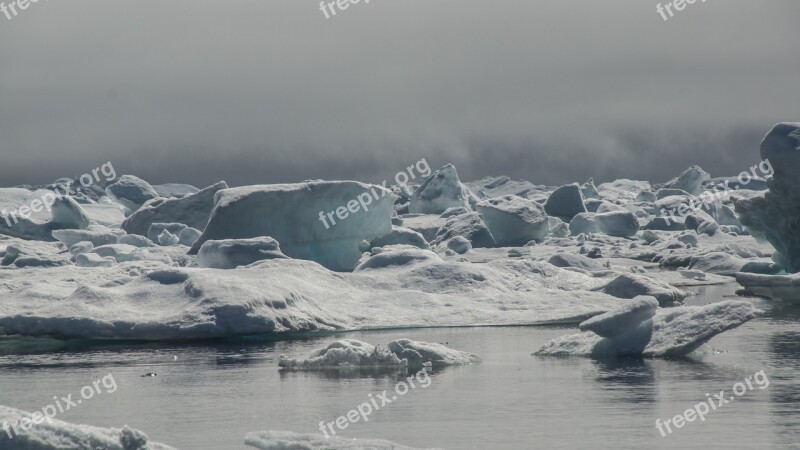 Drift Ice Iceberg Frozen Sea White