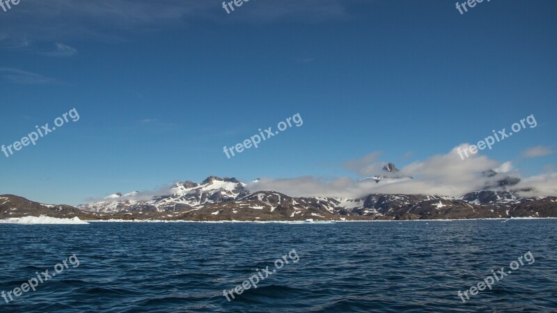 Drift Ice Mountain Sea Wilderness Ice