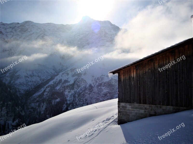 Snow Mountain Winter Panorama Landscape