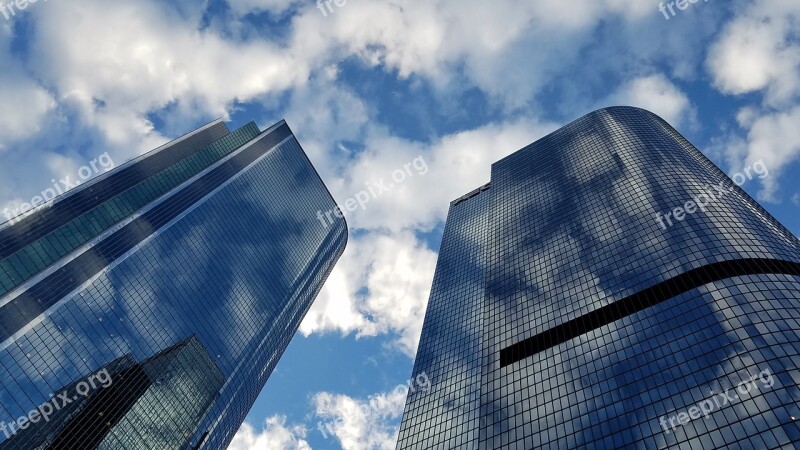 Glass Items Sky Skyscraper City Architecture