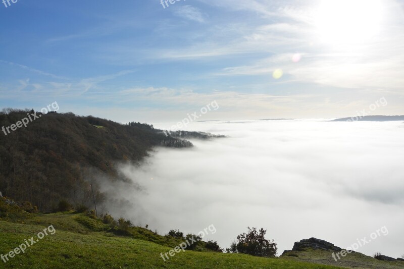 Clouds Hazy Landscape Stratus Landscape View Nature