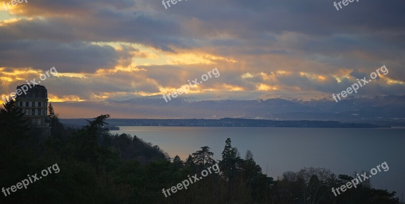 Panoramic Sunset Psychosis Fantastic Free Photos