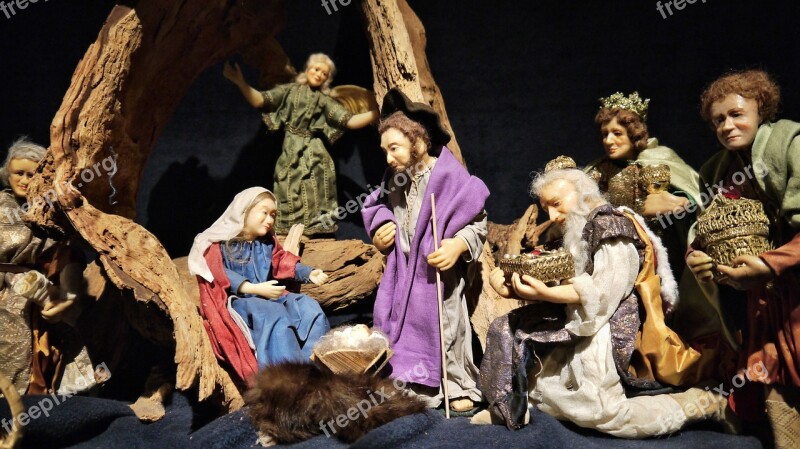 Nativity Scene Religion Art Hl Family