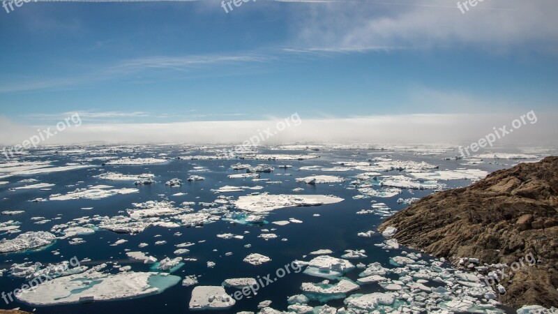 Coast Mountain Iceberg Frozen Sea