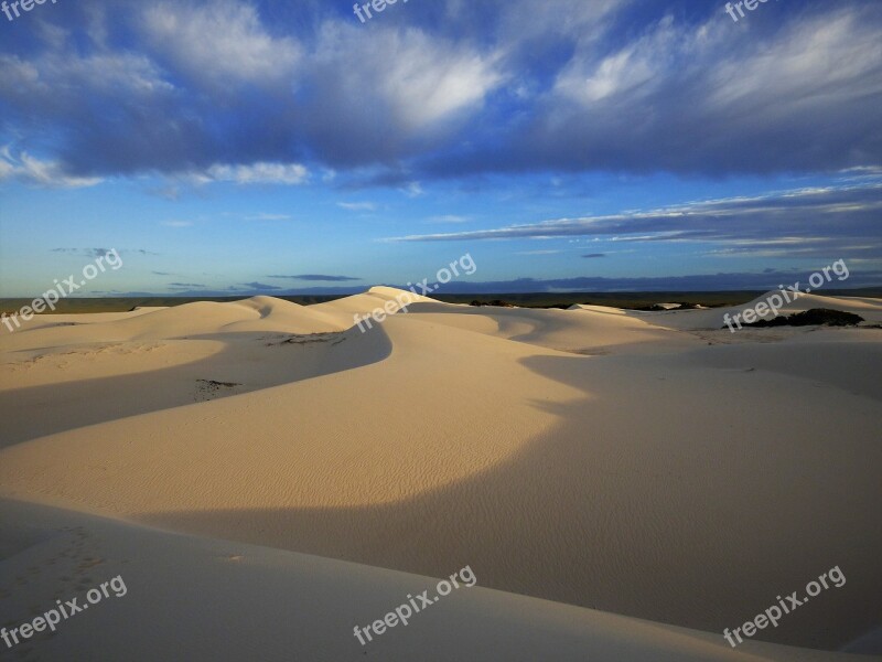 Sand Desert Landscape Waters Nature