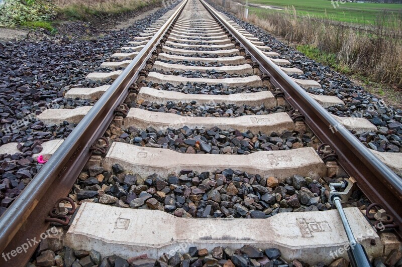 Gleise Railway Line Train Threshold Gravel