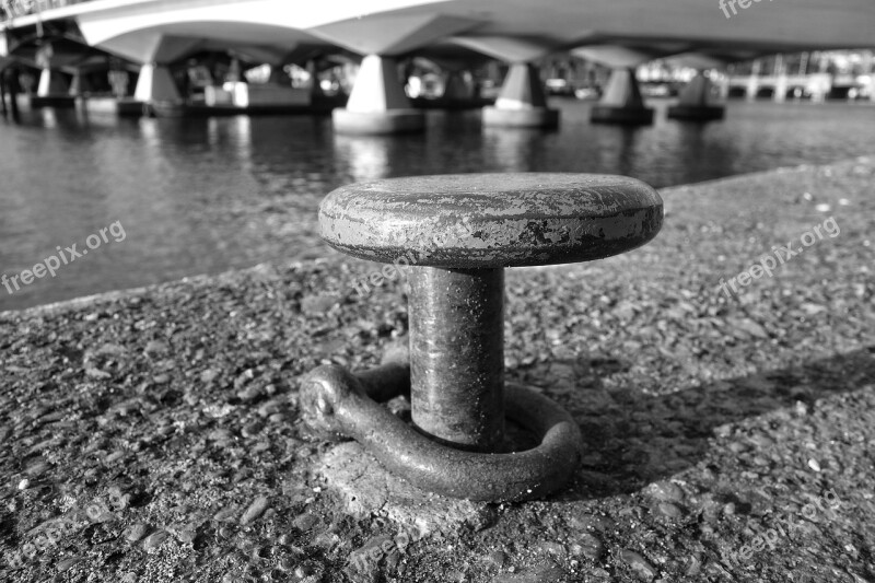 Bollard Mooring Boat Nautical Quay