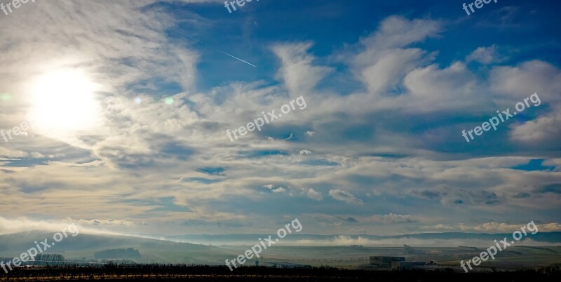 Nature Panoramic Sky Morning Mist Landscape Free Photos