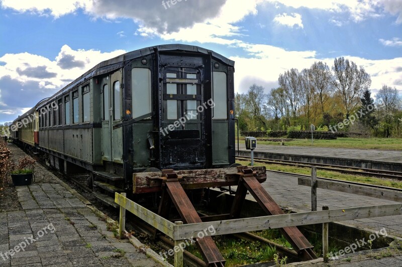 Wagon Railway Wagon Oldtimer Train Railway Line