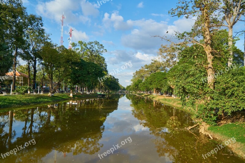 River Water Green Nature Trees