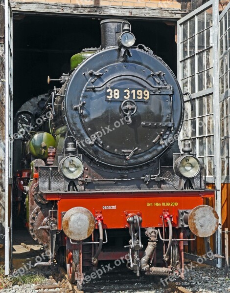 Steam Locomotive Locomotive Shed Schuppentor Presentation Railway Museum