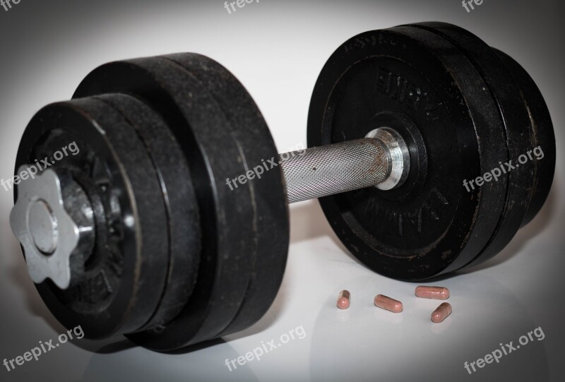 Dumbbell Weight Lifting Power Sports Doping Pills