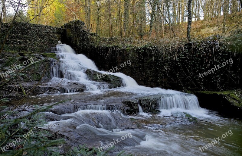 Cascade Landscape Vosges France Nature