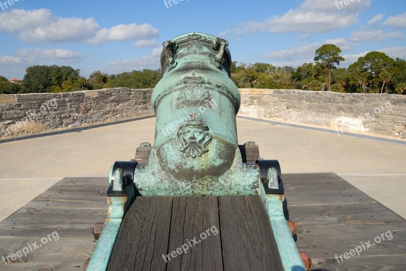 Cannon Historic Fortress Weapon Castle Of San Marcos