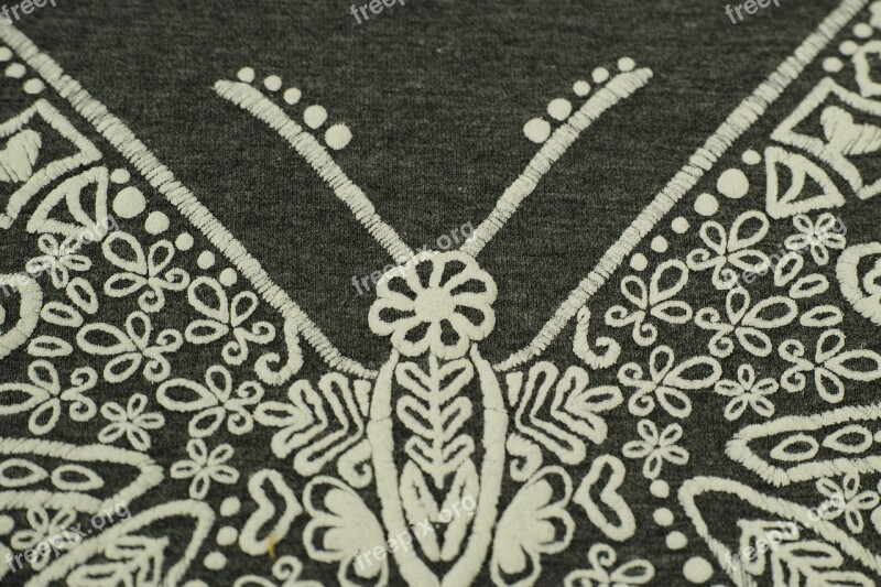 Butterfly Design Model Textile Grey