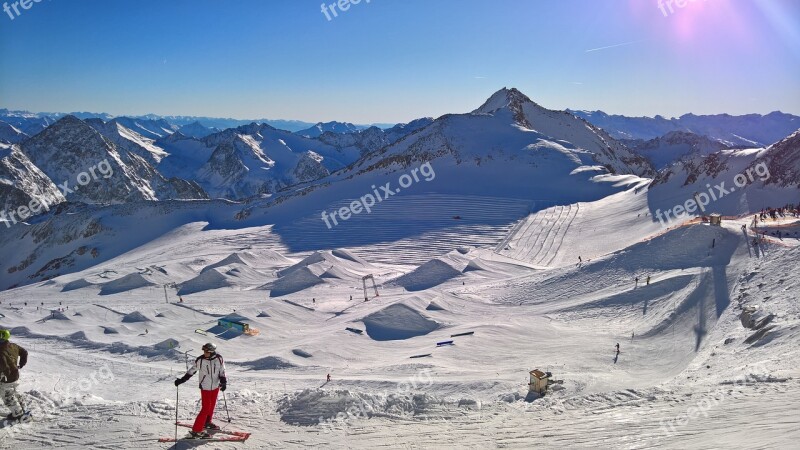 Snow Mountain Winter Panoramic Nature