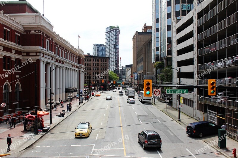 City Vancouver Granville Street Traffic