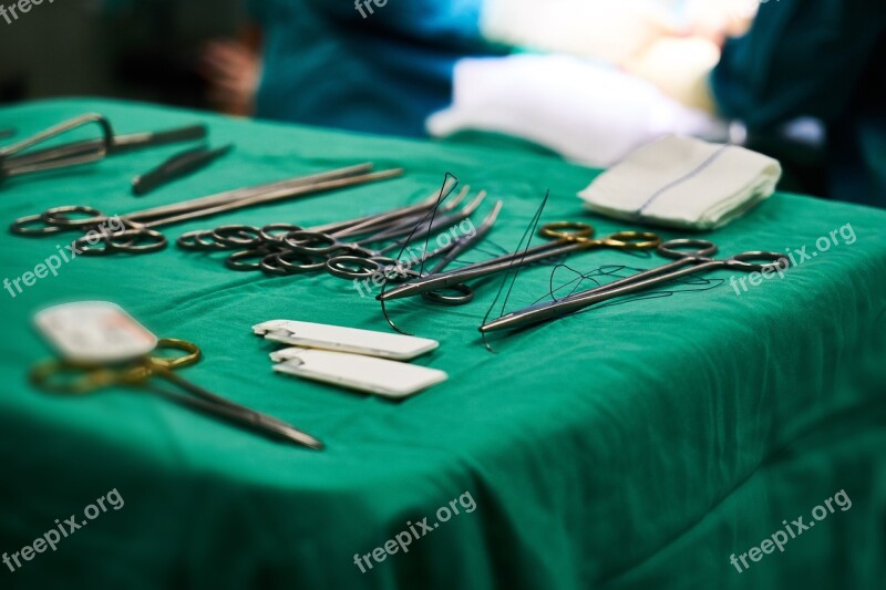 Scissors Surgery Operating Room Emergency Green