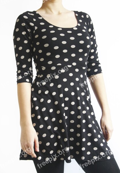 Dress Dots Product Photography Black White Background