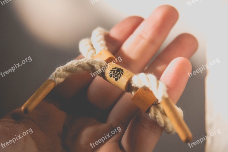 Rastaclat Bracelet White Wood Hand