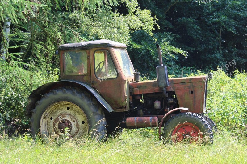 Agriculture Old Old Device Tractor Old Tractor