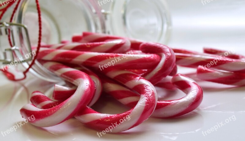 Sugar Candy Canes Sweet Delicious Treat