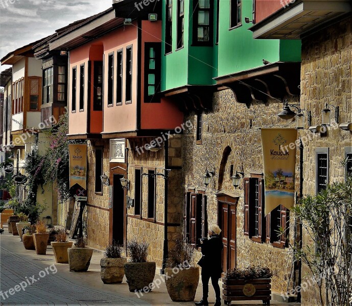 Antalya Mediterranean Street Castle Home Architecture