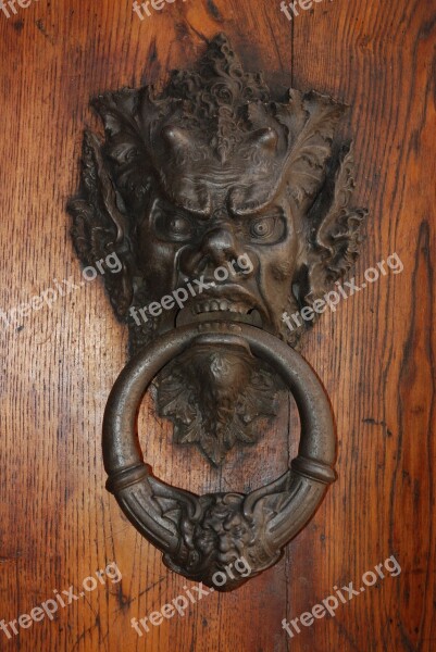 Architecture Door Knocker Entrance Doors Wood Metal