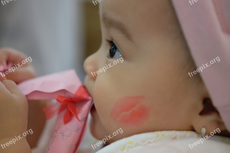 Baby Child Eyes Lipstick Free Photos