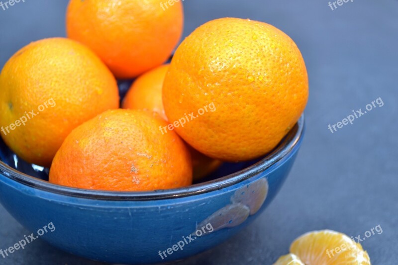 Mandarins Bowl Orange Fruit Food