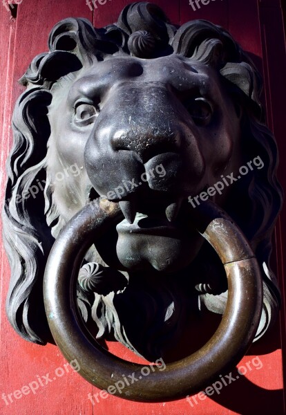 Thumper Lion Head Doorknocker Input Old