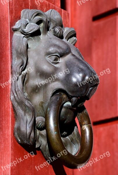 Thumper Lion Head Doorknocker Input Old