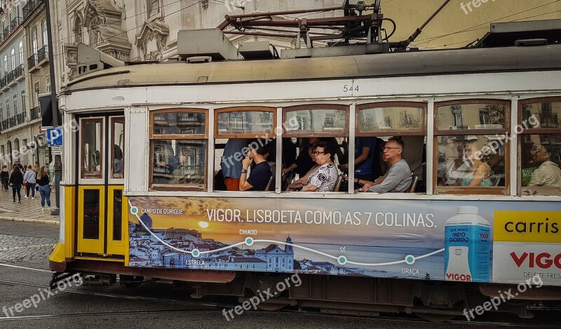 Lisbon Tram Streetcar Tram College Portugal