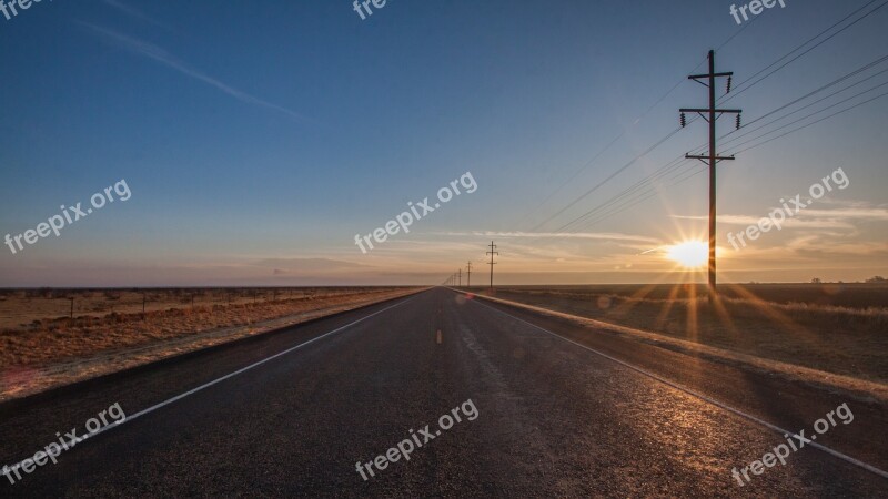 Sunrise Highway Road Roadway Empty