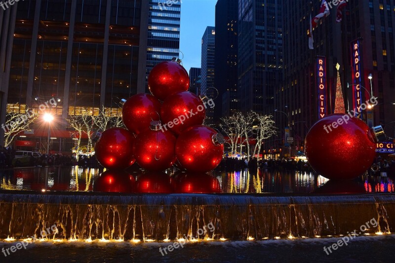 Christmas Lights City Baubles Decorations