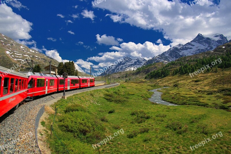 Switzerland Glacier Express Train Railway