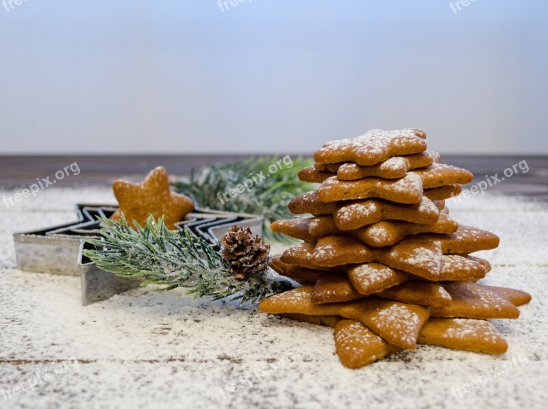 Cookies Gingerbread Pastry Dessert Christmas