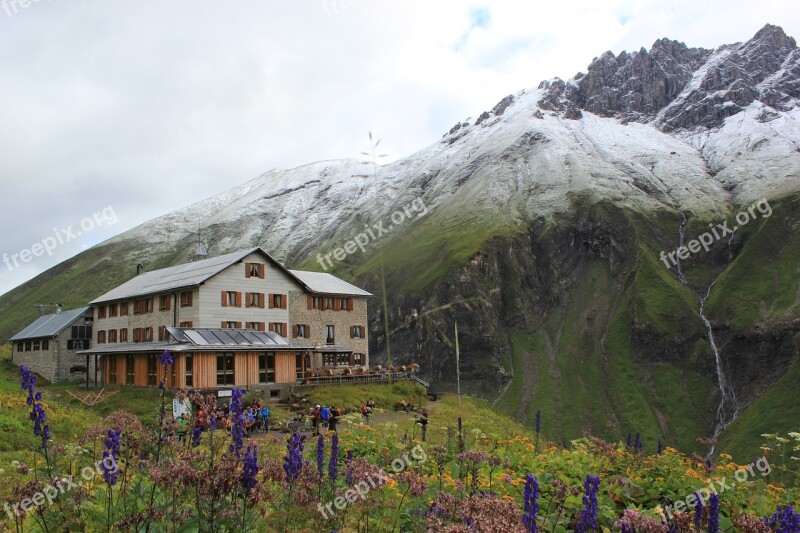 Alpine Club Hut Alpine Mountains Hiking Nature