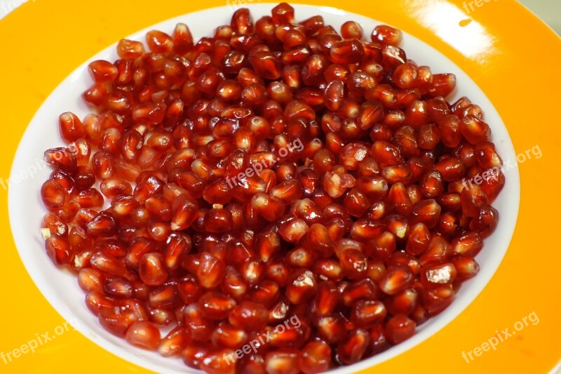 Pomegranate Seeds Cores Red Food Pomegranate