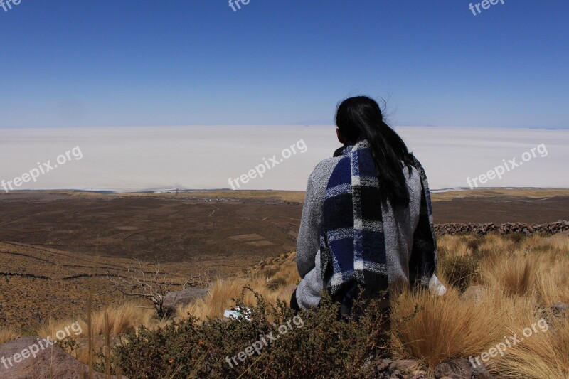 Salt Lake Outlook Landscape Vision Bolivia