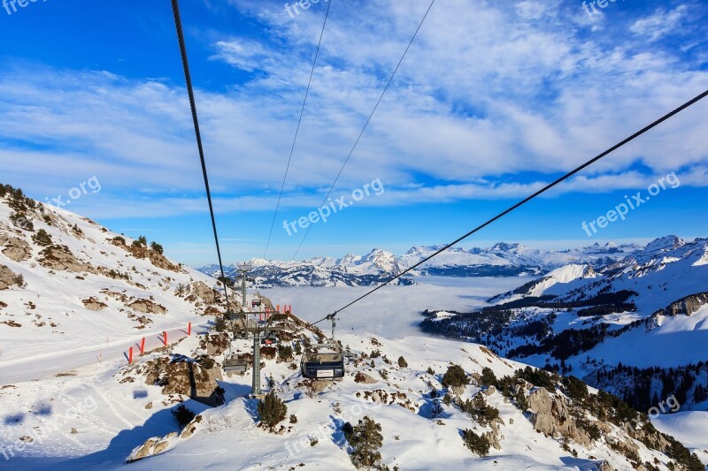 Summit Peak Cliff Slope Cable Car