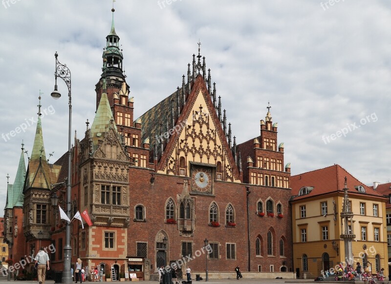 Wroclaw Rynek Town Hall Marketplace Poland