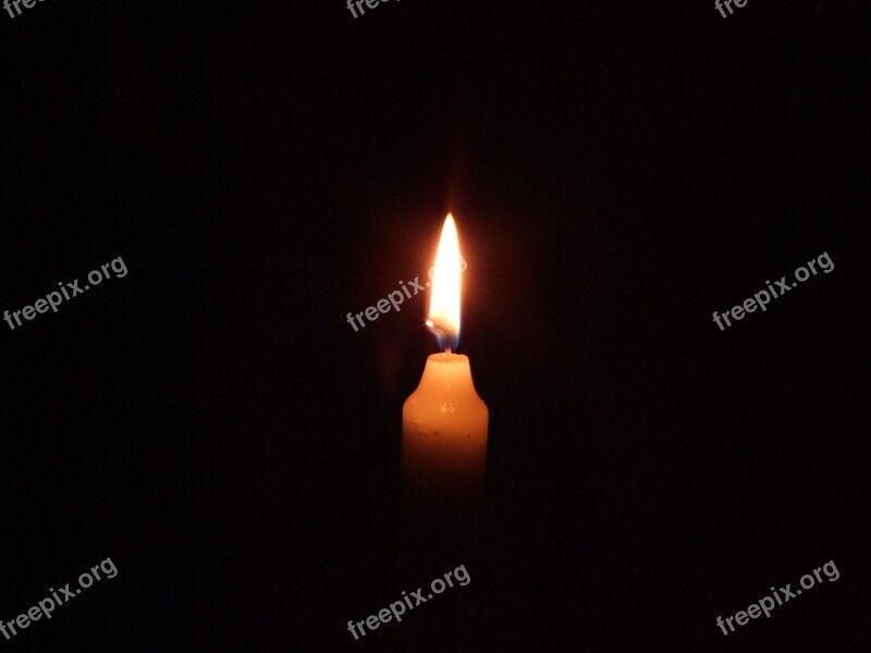 Candle Fire Flame Black Darkness