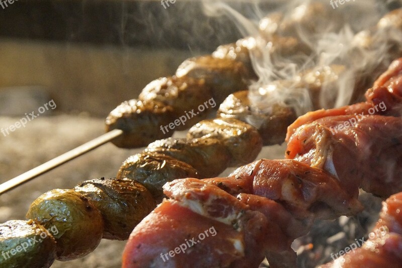 Food Bbq Cooking Epicurean Skewer