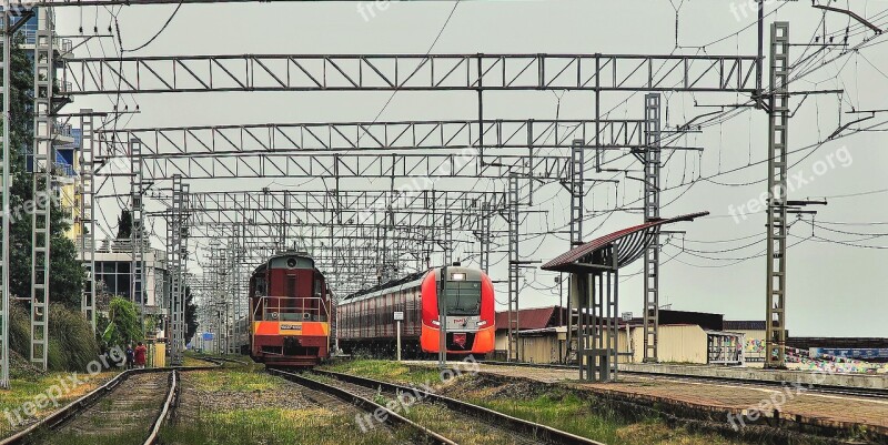 Train Railway Bridge Rails Motion